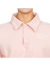 Print Cotton Long Sleeve Polo Shirt Baby Pink - SPORTY & RICH - BALAAN 7