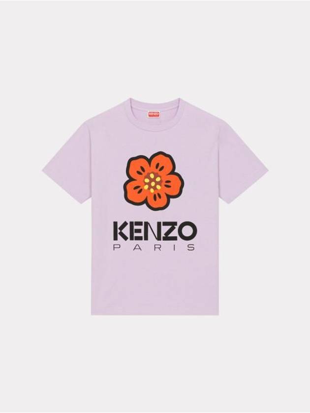 Women's Boke Flower Loose Fit Cotton Short Sleeve T-Shirt Wisteria - KENZO - BALAAN 2