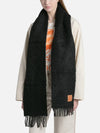 Anagram Fringe Mohair Scarf Black - LOEWE - BALAAN 6