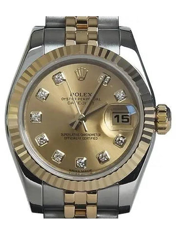 Rolex 179173 18K Combi 10 Point Diamond Datejust 26MM Women s Watch - ROLEX - BALAAN 1