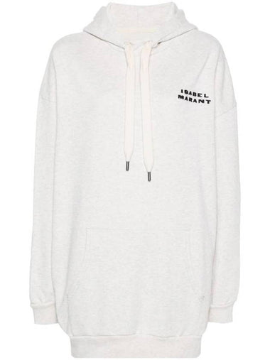 Solena Embroidered Logo Oversized Hoodie Ecru - ISABEL MARANT - BALAAN 1