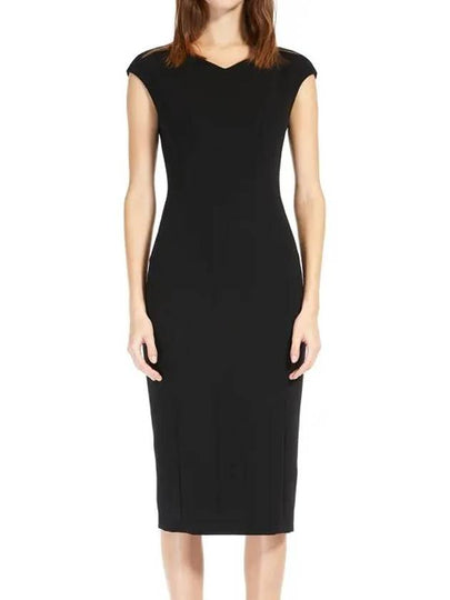 Ulla Slim Midi Dress Black - MAX MARA - BALAAN 2