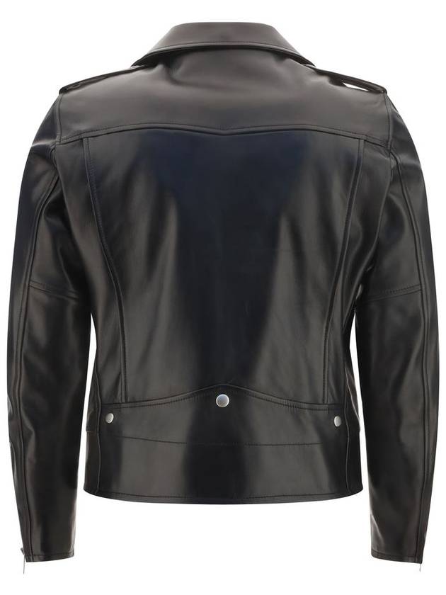 Classic Motorcycle Jacket in Lambskin Black - SAINT LAURENT - BALAAN 3