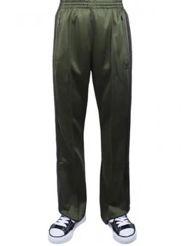 Men s Bootcut Track Pants Poly Smooth Olive OT230 1120730 - NEEDLES - BALAAN 1