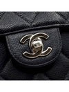 Black Caviar Silver Chain One Flap Classic Jumbo Large Shoulder Bag No 6 - CHANEL - BALAAN 5