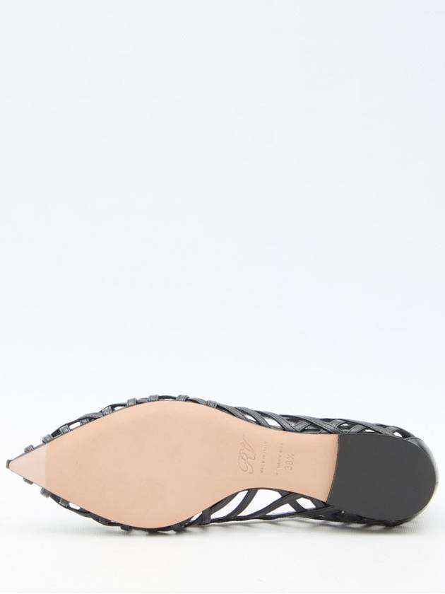 Multi-Strap Leather Ballerina Black - ROGER VIVIER - BALAAN 5