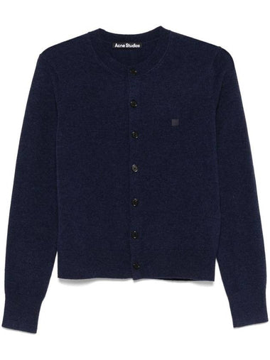 Yak Wool Fitted Fit Cardigan Navy - ACNE STUDIOS - BALAAN 1