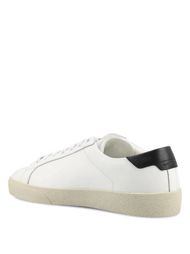 Court Classic SL 06 Leather Low Top Sneakers White - SAINT LAURENT - BALAAN 4