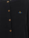 Bea Embroidered Logo Cardigan Black - VIVIENNE WESTWOOD - BALAAN 5