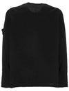 Wappen Patch Crew Neck Cotton Knit Top Black - STONE ISLAND - BALAAN 4