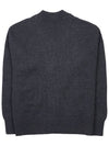 Heart Logo V Neck Wool Cardigan Heather Grey - AMI - BALAAN 3