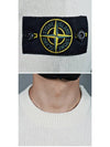 Wappen Patch Crew Neck Wool Knit Top White - STONE ISLAND - BALAAN 8