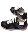 Replica Calfskin Low Top Sneakers Black - MAISON MARGIELA - BALAAN 7