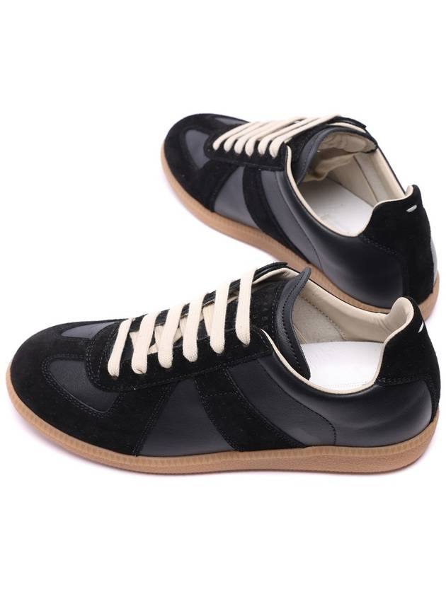 Replica Calfskin Low Top Sneakers Black - MAISON MARGIELA - BALAAN 7