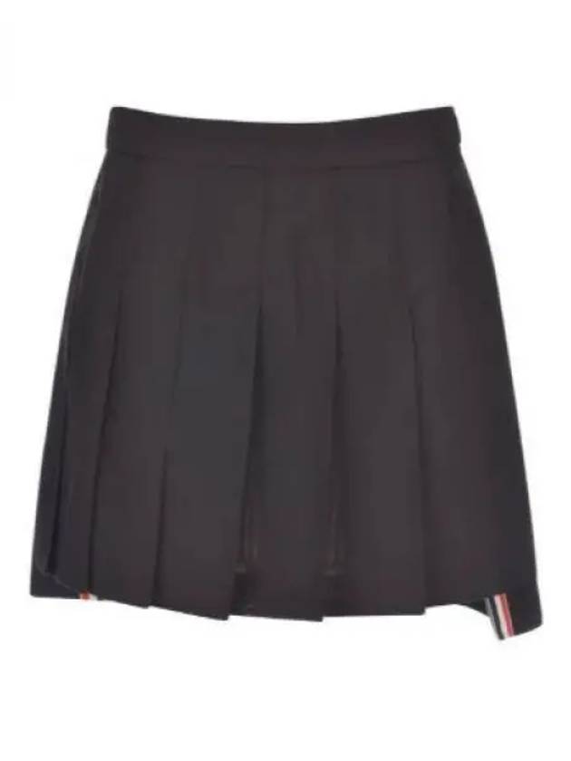 4-Bar Striped Mini Pleated Skirt Black - THOM BROWNE - BALAAN 2