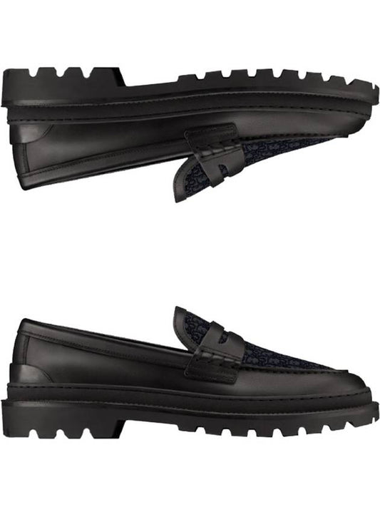 Oblique Jacquard Explorer Loafers Black - DIOR - BALAAN.