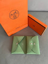 Calvi Duo Compact Card Wallet Green - HERMES - BALAAN 6