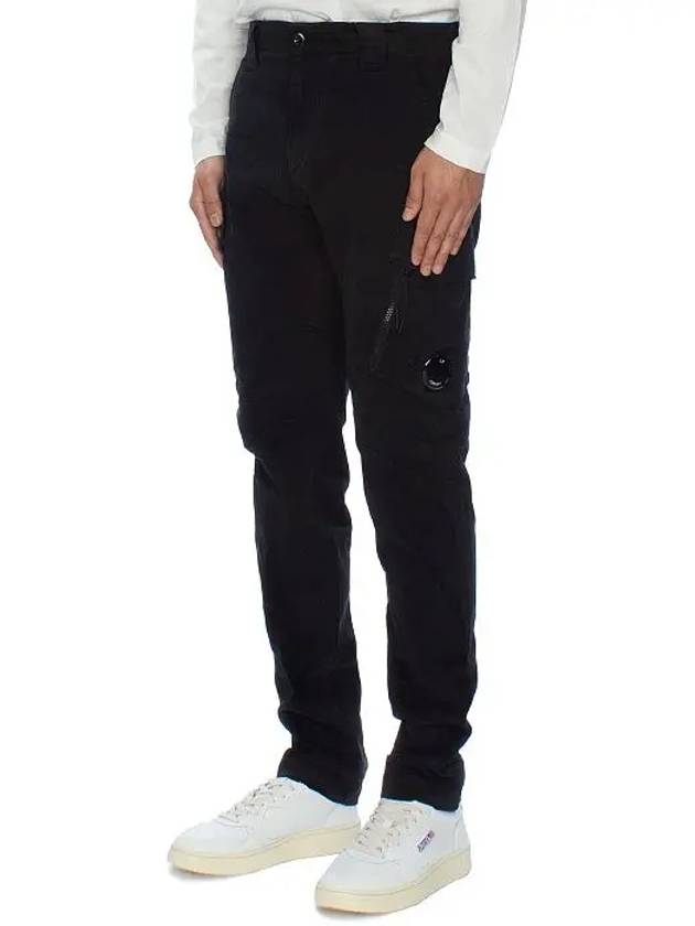 Lens Wappen Straight Pants Black - CP COMPANY - BALAAN 4