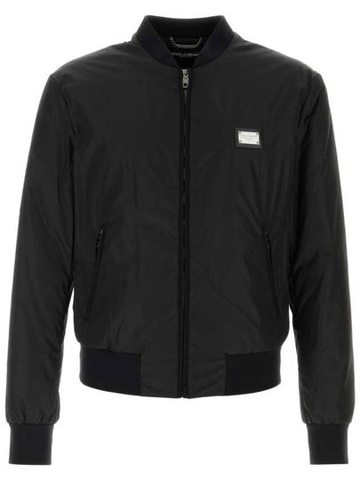 Men's Branded Tag Nylon Zip-up Jacket Black - DOLCE&GABBANA - BALAAN 2