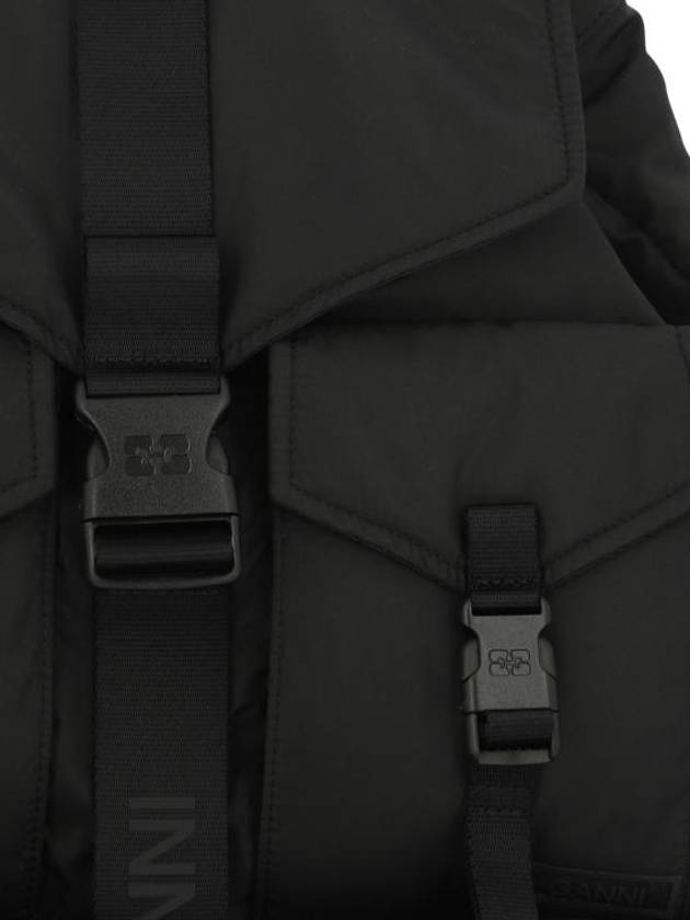 Recycle Tech Backpack Black - GANNI - BALAAN 5