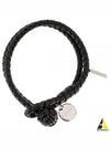 Intrecciato Double Weaving Bracelet Black - BOTTEGA VENETA - BALAAN 2