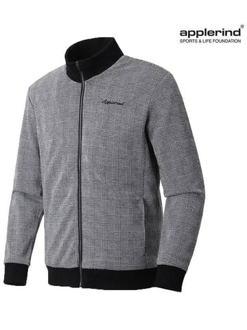 Men s Houndstooth Knit Windproof Golf Jacket AKWM0JKN01 - APPLERIND - BALAAN 1