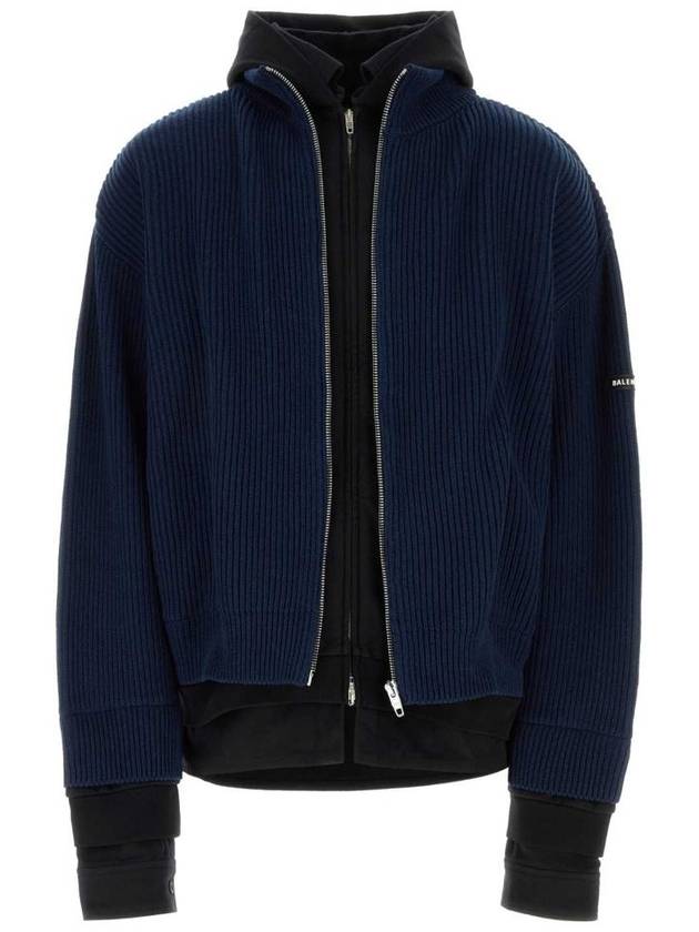 Layered Zip Up Hoodie Blue - BALENCIAGA - BALAAN 2