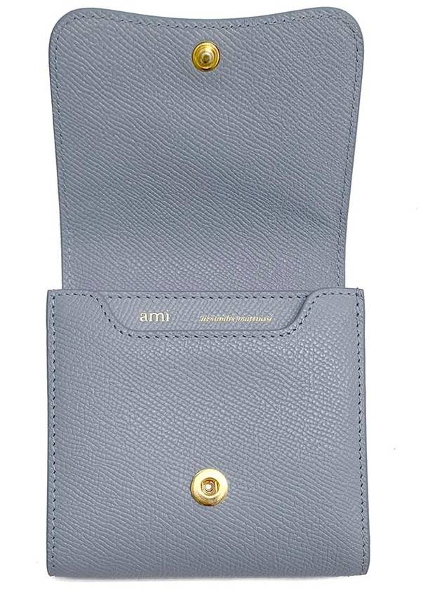 Heart Logo Paris Compact Wallet Blue Unisex - AMI - BALAAN 6