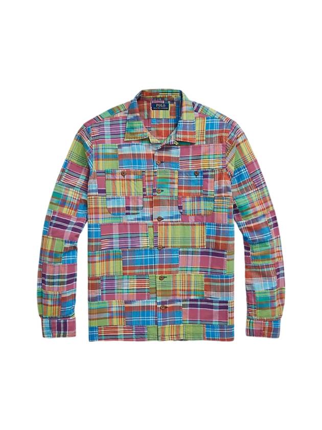 Patchwork Madras Work Long Sleeve Shirt - POLO RALPH LAUREN - BALAAN 1