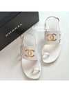 CC Logo Printing Sandals White - CHANEL - BALAAN 2