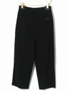 Crop Wool Pintuck Straight Pants Black - LOEWE - BALAAN 3