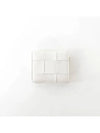 Intrecciato Tri-Fold Zipper Half Wallet Chalk White - BOTTEGA VENETA - BALAAN 3