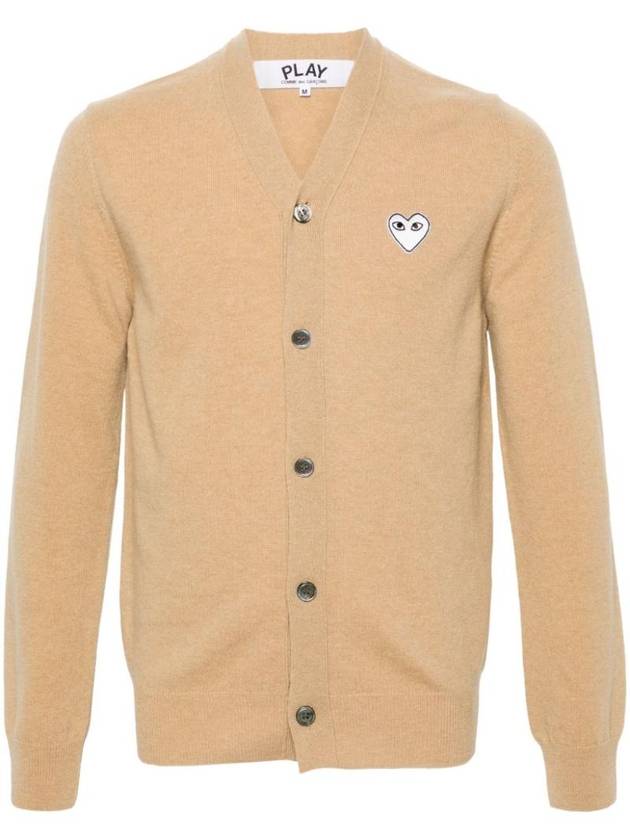 Heart motif wool cardigan AXN066051 - COMME DES GARCONS PLAY - BALAAN 1