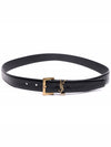 Cassandra Square Crocodile Leather Buckle Belt Black - SAINT LAURENT - BALAAN 5