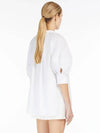 Women's Carpy Balloon Sleeve Cotton Blouse Optical White - MAX MARA - BALAAN 4