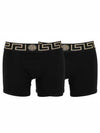 Men's Greca Border Draws 2 Pack Briefs Black - VERSACE - BALAAN 2