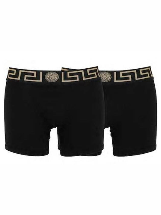 Men's Greca Border Draws 2 Pack Briefs Black - VERSACE - BALAAN 2