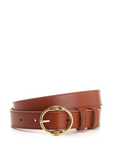 Medium Twin Triomphe Vintage Calfskin Belt Camel - CELINE - BALAAN 1