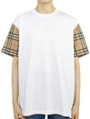 Vintage Check Sleeve Short Sleeve T-Shirt White - BURBERRY - BALAAN 2