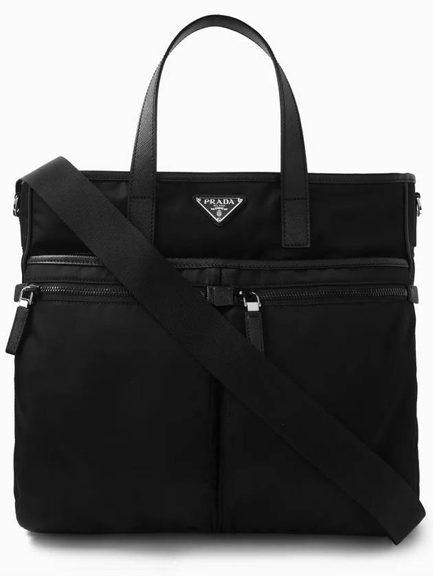 Re-Nylon Saffiano Tote Bag Black - PRADA - BALAAN 3