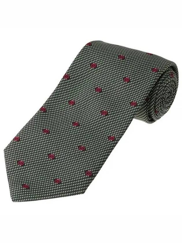 GG Interlocking Logo Silk Tie Green - GUCCI - BALAAN 2