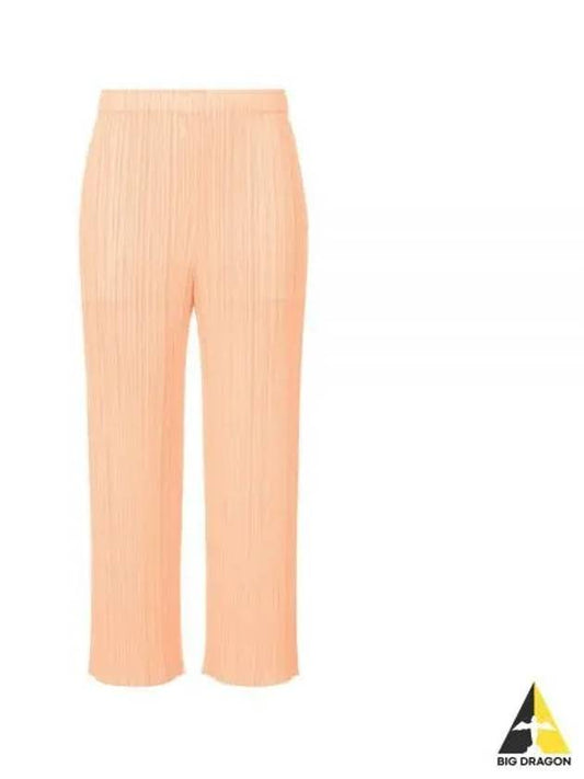 Pleated Straight Pants Orange - ISSEY MIYAKE - BALAAN 2