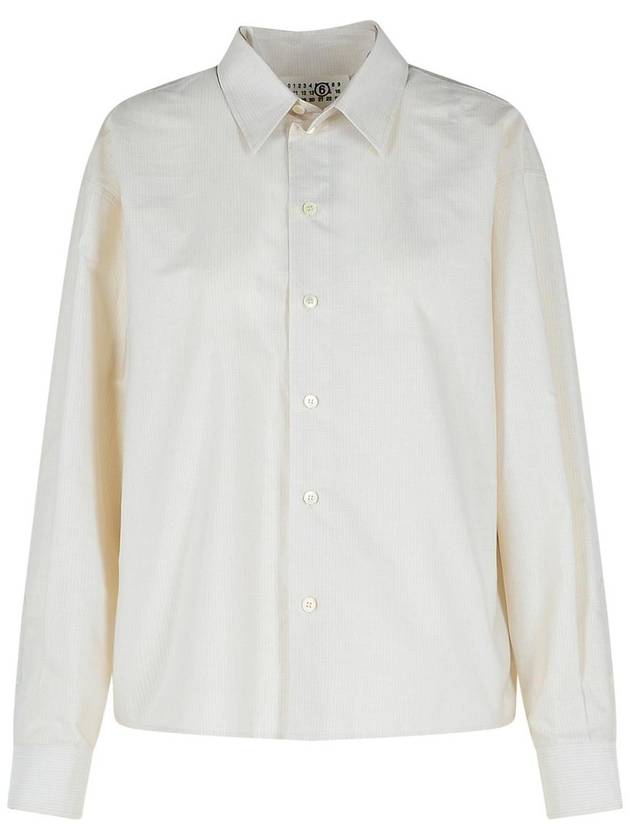 Mm6 Maison Margiela Ivory Cotton Shirt - MAISON MARGIELA - BALAAN 1