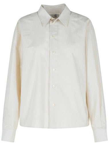 Mm6 Maison Margiela Ivory Cotton Shirt - MAISON MARGIELA - BALAAN 1