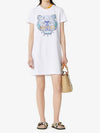 Women's Tiger Embroidery Short Dress White - KENZO - BALAAN.