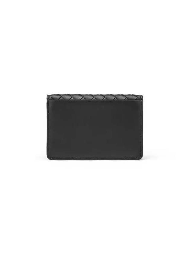 Intrecciato Flap Card Wallet Navy - BOTTEGA VENETA - BALAAN 5