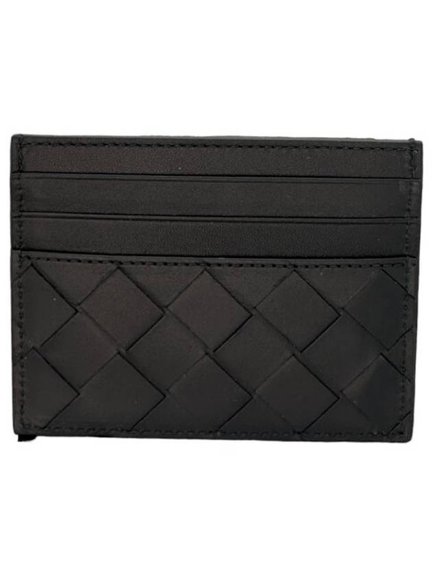 Intrecciato Leather Card Wallet Black - BOTTEGA VENETA - BALAAN 5