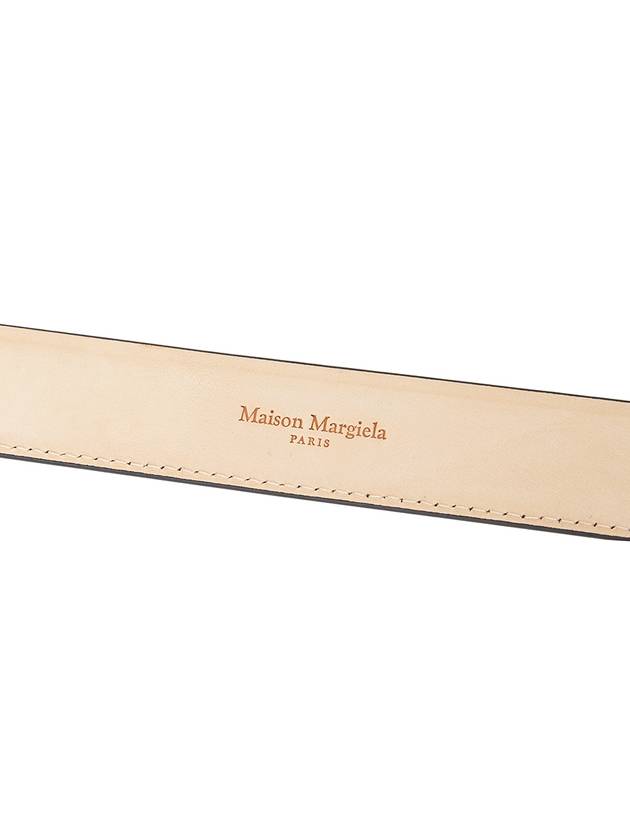 Screw Buckle Leather Belt Black - MAISON MARGIELA - BALAAN 7