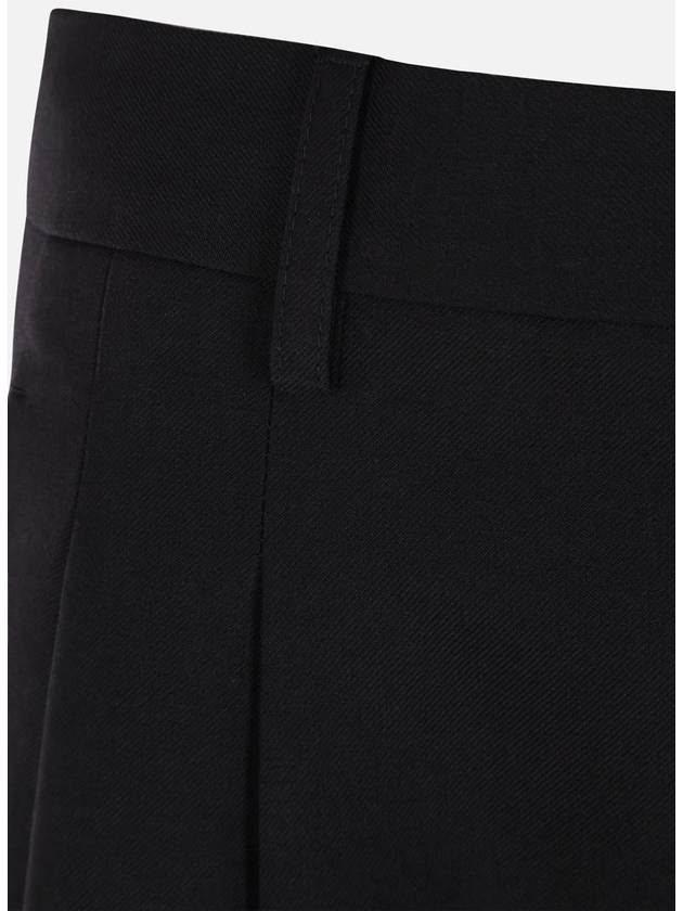 High Waist Wool Wide Pants Black - BURBERRY - BALAAN 6