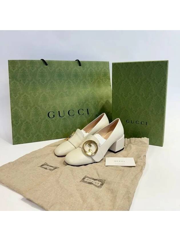 Women's Blondie Interlocking G Pumps White - GUCCI - BALAAN 8